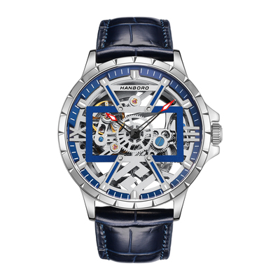 HANBORO镂空时尚男夜光机械表