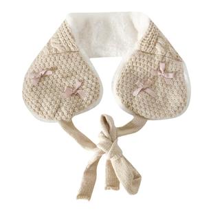 少女情结~软妹蝴蝶结护耳针织耳罩围脖两用女保暖chic毛绒耳捂子