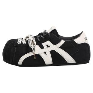 F21内增高加绒泡芙鞋女款2025新款秋季休闲丑萌时尚大头德训鞋子