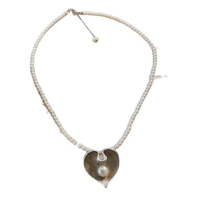 925银vintage项链吊坠宫廷复古