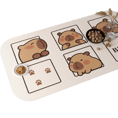 餐桌垫桌面保护垫防烫隔热茶几桌布免洗防油防水卡通狗狗