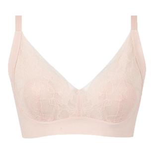 爱M采薇花园大胸显小法式蕾丝文胸轻薄兔耳杯软支撑收副乳内衣