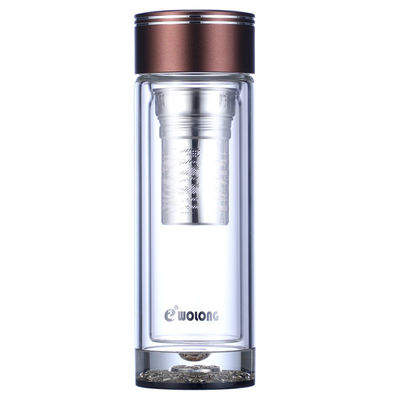 高档加厚透明过滤泡茶双层玻璃杯