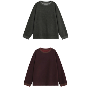 郑买买 环形山 秋冬季新款绵羊毛慵懒韩系ins百搭卫衣女