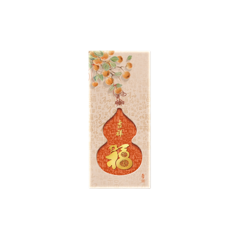 福禄葫芦玄关画寓意好中国风卷轴画布壁画走廊过道挂画背景墙定制