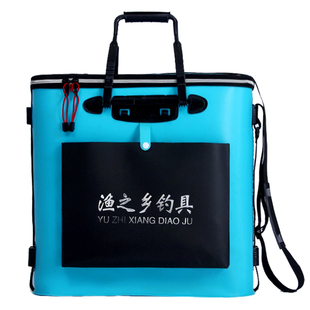 渔具活鱼桶养鱼桶钓鱼箱鱼护桶鱼箱双层鱼护包渔桶EVA折叠钓鱼桶