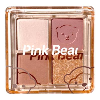 pinkbear皮可熊四色眼影盘哑光