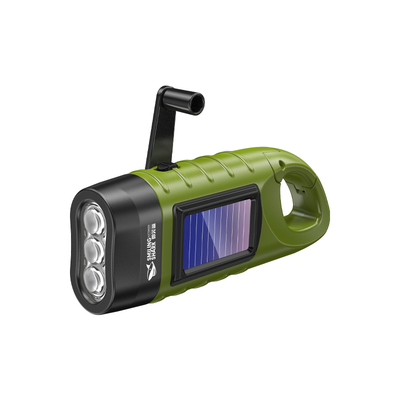 手摇太阳能发电二合一手电筒