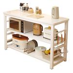 厨房置物架落地多层多功能切菜桌微波炉厨房边柜收纳柜子储物架子