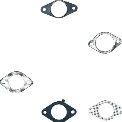 汽车排气管菱形接口垫两孔眼垫片排烟管消音器钢垫二孔眼密封铁垫