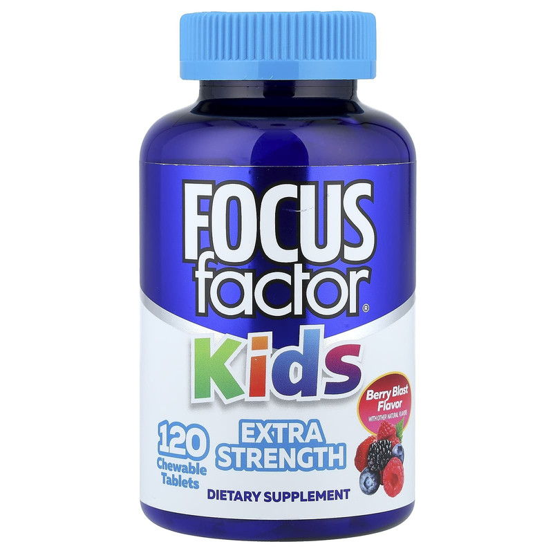 Focus Factor儿童大脑健康复合矿物质浆果味神经营养素咀嚼片