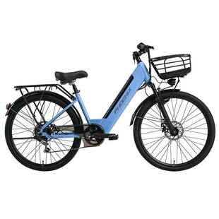 Phoenix/凤凰26寸可取锂电电动助力自行车大车筐油碟力矩电动车