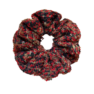 红色复古编织大肠发圈2025年新款高级感扎头发绳女橡皮筋新年头饰