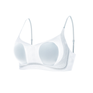 冰丝无痕内衣女夏季超薄款细肩带大胸显小露背美背兔耳朵透气文胸