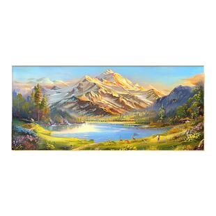 聚宝盆山水画靠山图客厅装饰画沙发背景墙挂画轻奢高级感2025新款