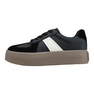 千百度复古厚底德训鞋秋季新款时尚休闲鞋增高板鞋女