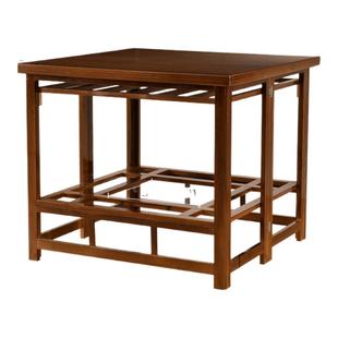 烤火桌子家用楠竹烤火架实木折叠桌多功能长方形餐桌炕桌取暖桌子