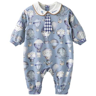 [璀璨蓝宝石]aqpa爱帕宝宝儿童（秋季）长袖连体衣婴幼儿哈衣爬服