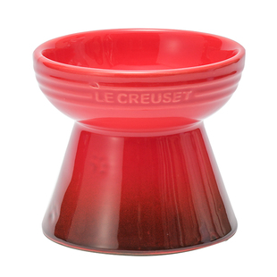 酷彩高脚斜口宠物碗陶瓷平口水碗粮碗猫狗增高护颈防黑下巴食盆