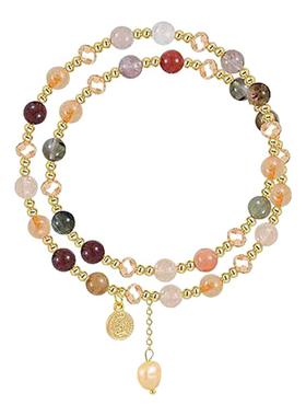 轻奢高级感叠戴双层水晶手链女