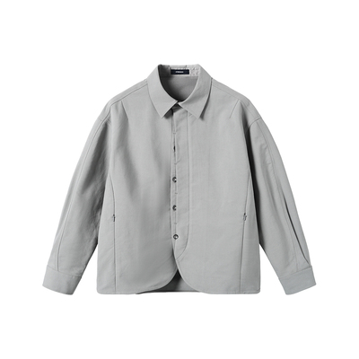 NYHSUGOO/南乙重磅100%棉365克解构设计款衬衫夹克15142男士春季