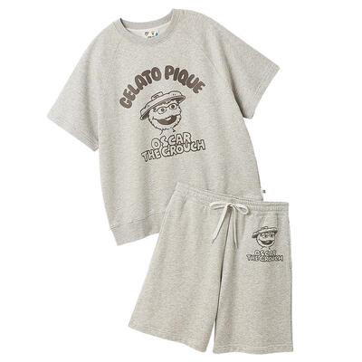 gelato pique26春夏新品男女款睡衣套装芝麻街短袖短裤PUCT261333