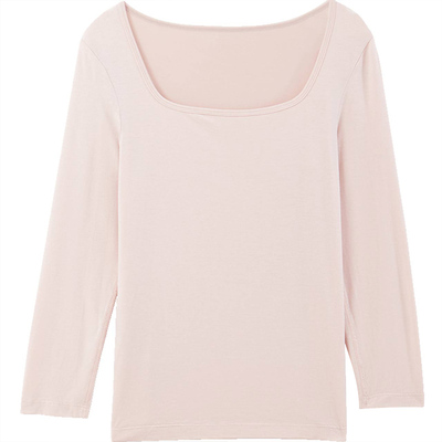 红豆女士秋衣轻薄德绒美肤抗静电莫代尔打底衫冬单件内衣保暖上衣