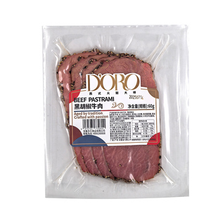 帕斯雀牛肉片即食健身沙拉轻食早餐三明治食材黑胡椒牛肉切片