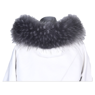 狐狸毛毛领单卖仿皮草大衣派克羽绒服帽子大毛领子单买定制米白色