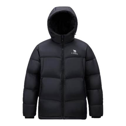 骆驼男装羽绒服男冬季2025新款加绒加厚连帽保暖短款面包服外套