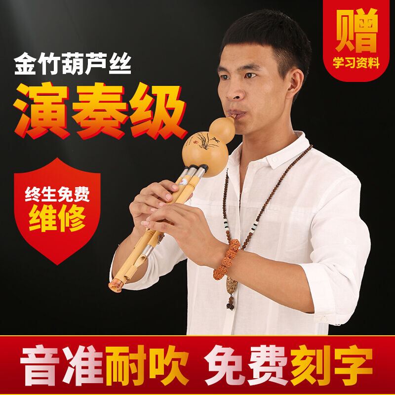 金竹葫芦丝c调降b调乐器小学生儿童成人初学者小D/G/F调滇南古韵