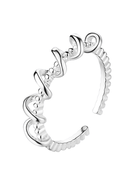 巷南925纯银缠绕戒指食指戒尾戒