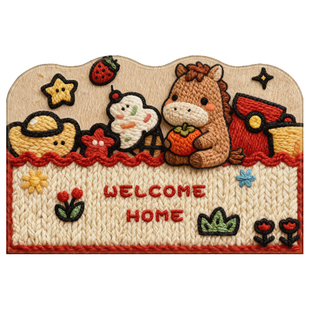 高级感入户门地垫2026新款马年红色脚垫进门口玄关地毯室内门垫子