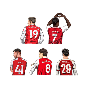 赤红阿森纳车贴英超萨卡复古防水划痕贴油箱贴摩托车电动车装饰贴