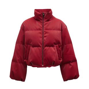 绫致Vero Moda羽绒服女2025冬季新款光泽感90白鸭绒短款面包服