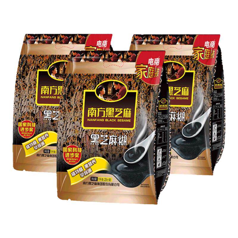 南方黑芝麻糊1000g*3袋营养早餐