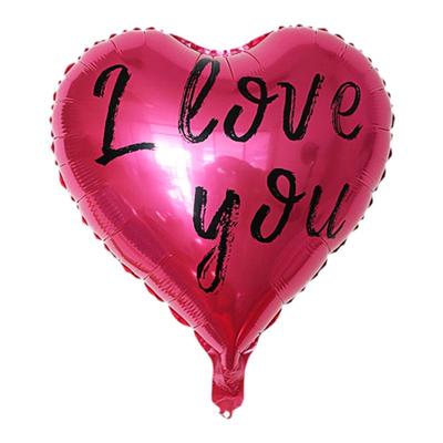 520情人节18寸爱心形铝膜气球飞