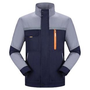 工作服套装男长袖上衣工厂女劳保加大作训印绣字双层春秋工装定制