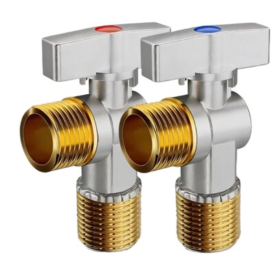 角阀全铜冷热水三角阀马桶水阀热水器大流量直通开关球阀龙头加长