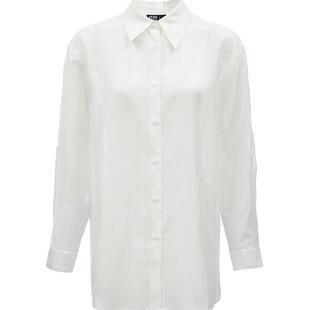 Vero Moda奥莱衬衫女秋冬新款休闲后身开口抽绳绑带百搭上衣流行