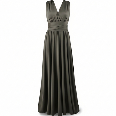 Sexy backless sleeveless long dress   性感露背无袖连衣长裙女