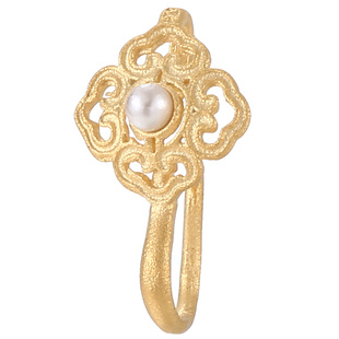 925古法银镀金扣头配件蝴蝶小花扣手链项链扣头DIY编绳手串压襟扣