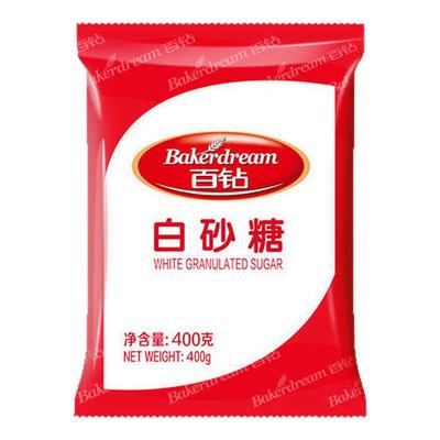 百钻白砂糖400g绵白糖家用细砂糖炒糖色冲饮烘焙原料厨房调味料品