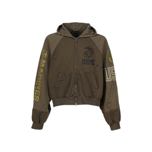 Grailz Project GR美式水洗解构拼接字母拉链卫衣张艺兴同款外套