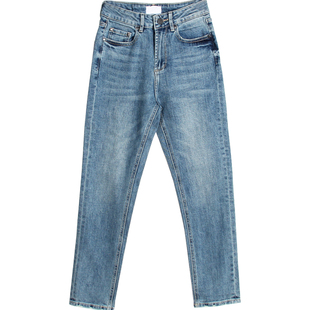 美国购Paige 刘雯同款2025年夏季新款高腰显瘦直筒牛仔裤女九分裤