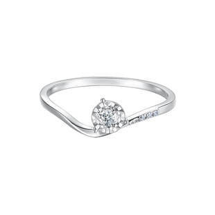 情人节TSL谢瑞麟TGOL动感丝带系列几何K金钻石戒指商场同款63353