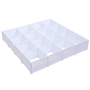 塑料抽屉隔板整理盒收纳分格板分割自由组合内衣分隔板隔断十字