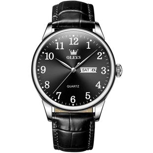 欧利时男士手表男款名牌正品商务简约防水机械风石英男表皮带数字