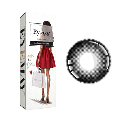 正品雾面雪山美瞳日抛30片大直径黑色混血一次性婚礼隐形眼镜MTE