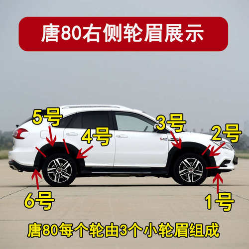 适配比亚迪唐轮眉唐80唐100唐二代全新一代唐轮眉装饰板裙边配件